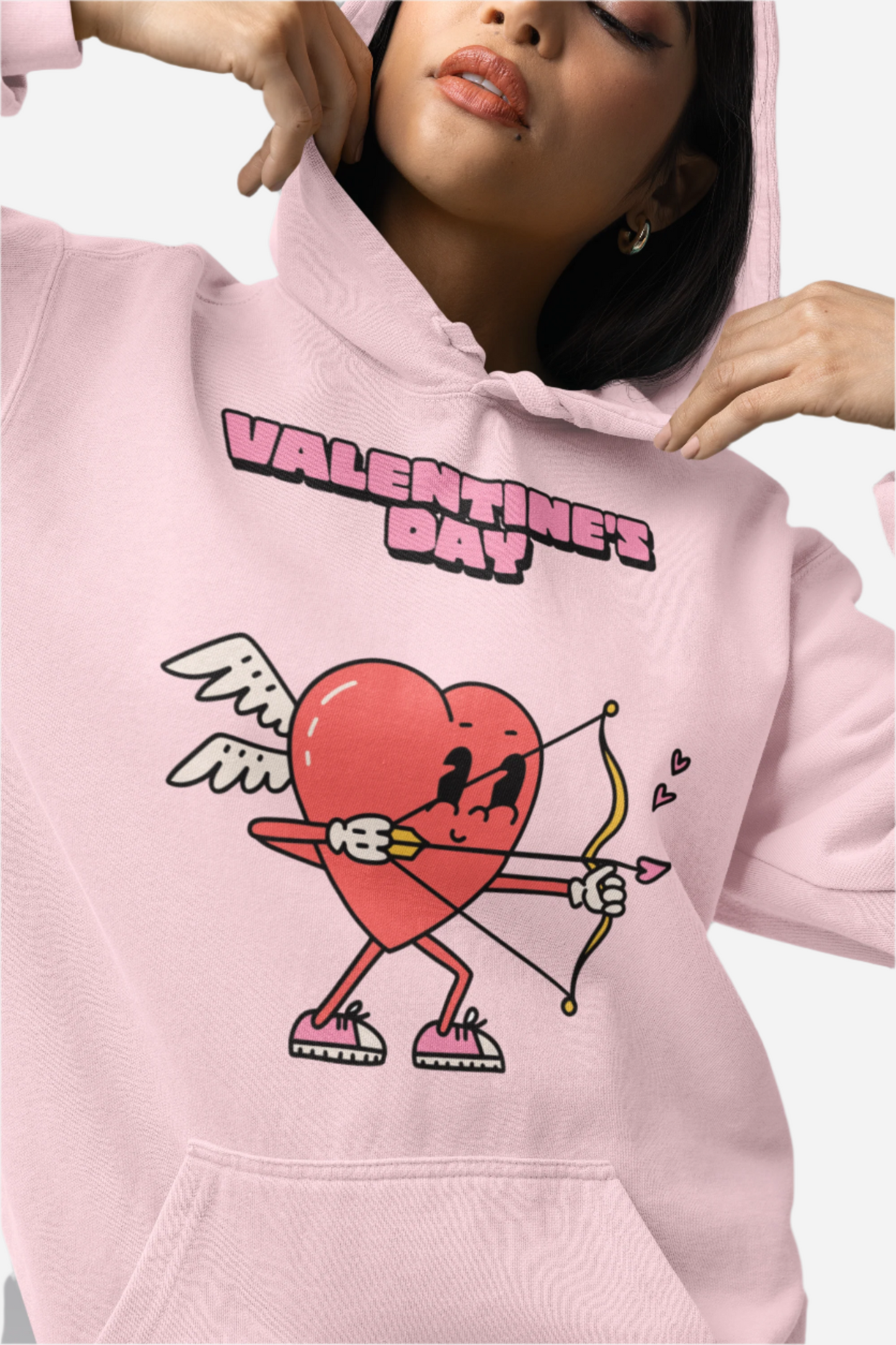 Cute Valentine's Day Heart Cupid Hoodie