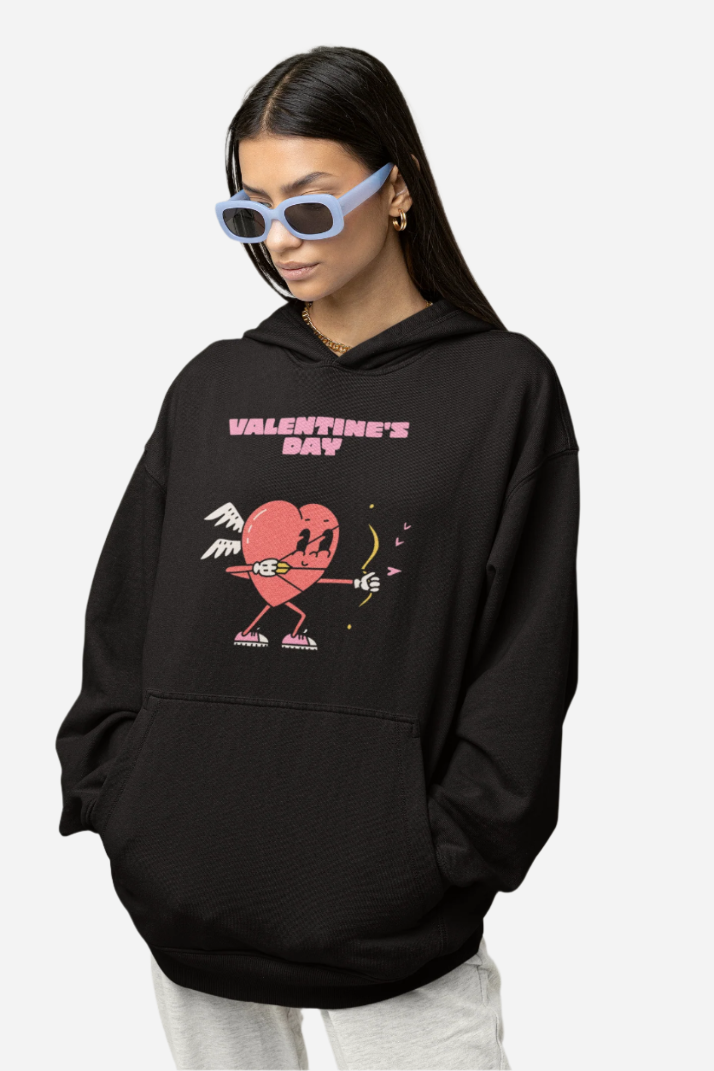 Cute Valentine's Day Heart Cupid Hoodie